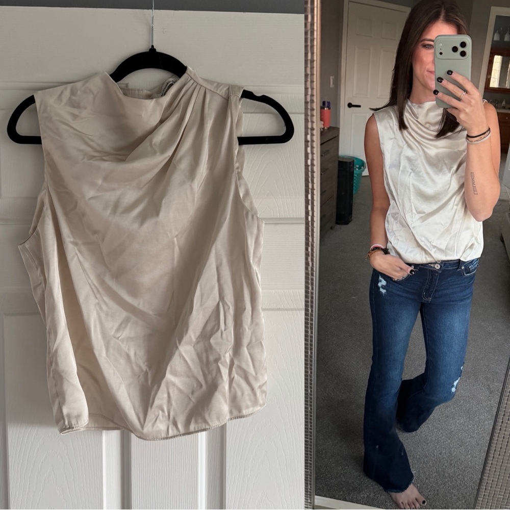 Abercrombie Satin Sleeveless Top